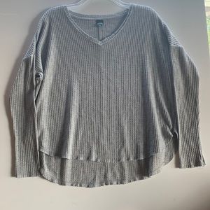 Wild Fable Grey Waffle Knit Sweater XS
